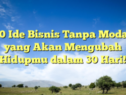 10 Ide Bisnis Tanpa Modal yang Akan Mengubah Hidupmu dalam 30 Hari!