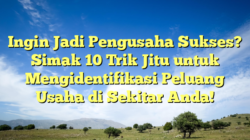 Ingin Jadi Pengusaha Sukses? Simak 10 Trik Jitu untuk Mengidentifikasi Peluang Usaha di Sekitar Anda!