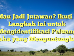 Mau Jadi Jutawan? Ikuti 8 Langkah Ini untuk Mengidentifikasi Peluang Usaha yang Menguntungkan!