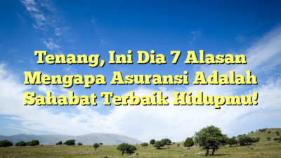 Tenang, Ini Dia 7 Alasan Mengapa Asuransi Adalah Sahabat Terbaik Hidupmu!