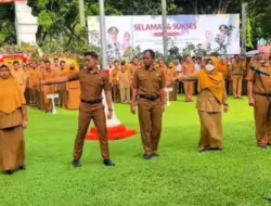 Wakil Bupati Nganjuk Tri Handy Cahyo Saputro Gelar Apel Perdana