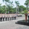 Polres Nganjuk Gelar Apel Kesiapan Pengamanan Unjuk Rasa Aliansi Mahasiswa Tolak UU TNI