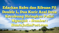 Edarkan Sabu dan Ribuan Pil Double L, Dua Kurir Asal Desa Kecubung Diringkus Polisi Nganjuk – Sumber : SuaraJatimPost.com