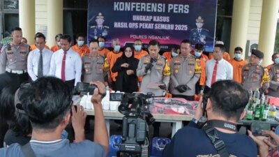 Hasil Operasi Pekat Sejak Awal Tahun 2025, Polres Nganjuk Berhasil Ungkap 148 Kasus ini Rinciannya