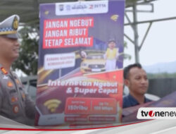 Mudik Aman, Keluarga Nyaman, Operasi Ketupat Semeru Satlantas Polres Nganjuk Sebar Papan Himbauan