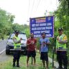 Polsek Temayang Pasang Papan Peringatan di Titik Rawan Kecelakaan Jalur Temayang-Nganjuk