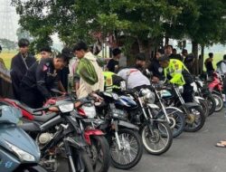 Tertibkan Balap Liar di Ngronggot Nganjuk, Polisi Sita Puluhan Unit Sepeda Motor