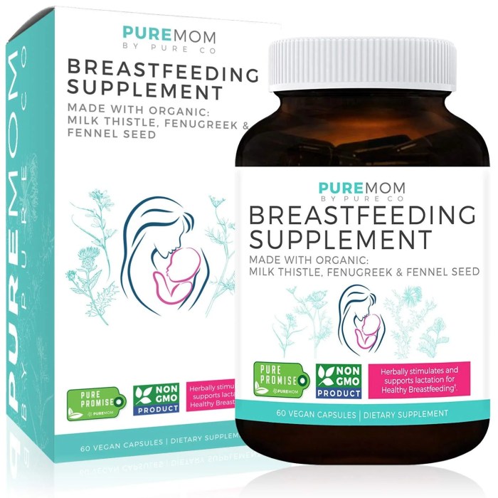 Pure Mom Organic Breastfeeding Supplement - Increase Milk Supply ...