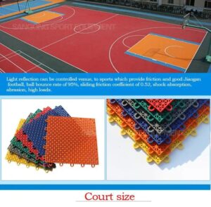 Lantai parket lapangan basket anti bergetar