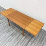 Mid Century Danish Extending Teak Dining Table by Ansager