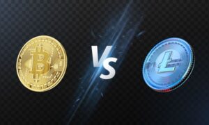 Perbandingan harga bitcoin dan litecoin dalam USD