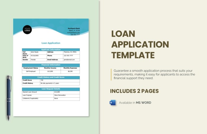 Loan Application Template - Free Printable Documents