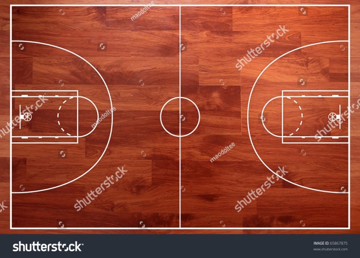 Basketball Court Floor Plan On Parquet 스톡 일러스트 65867875 | Shutterstock