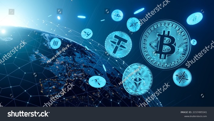 Cryptocurrency World Future Financial Currency Cash Stock Illustration ...