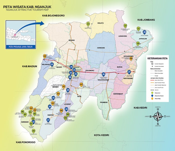 Nganjuk Tourism Map - Tourism Map Of Nganjuk - Peta Nganjuk - Tourism ...