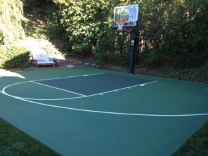 Jasa lapis finishing urethane lapangan basket
