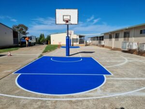 Primary School Basketball Courts in Sydney resurfaced with ACRYLMERIC ...