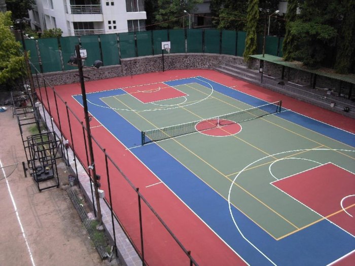 Basketball Court Flooring Service, For Outdoor at Rs 45/square feet in ... Jasa lantai lapangan basket