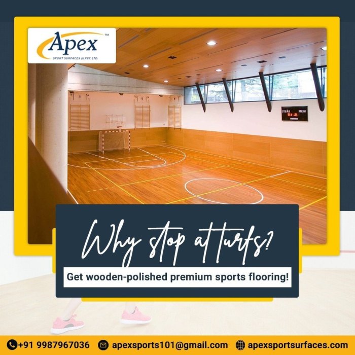 Indoor Wooden Basket Ball Court Flooring Service at Rs 340/square feet ...