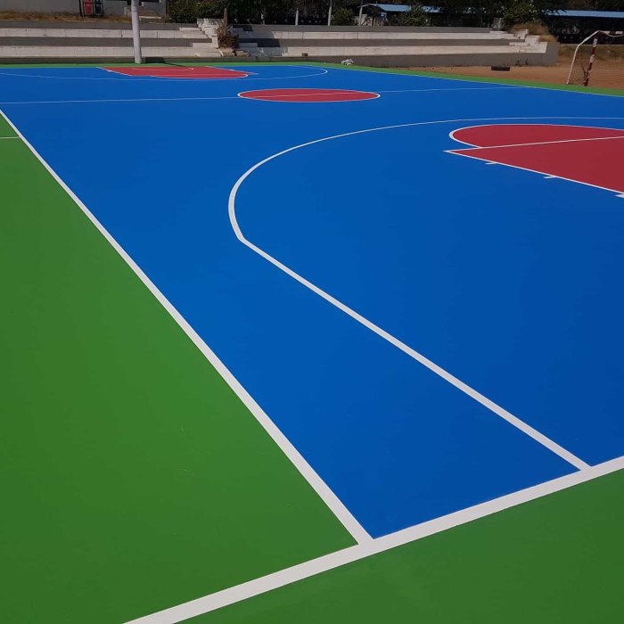 Outdoor Basketball Court Flooring Material - images.go-banana.com Bahan lantai lapangan basket outdoor