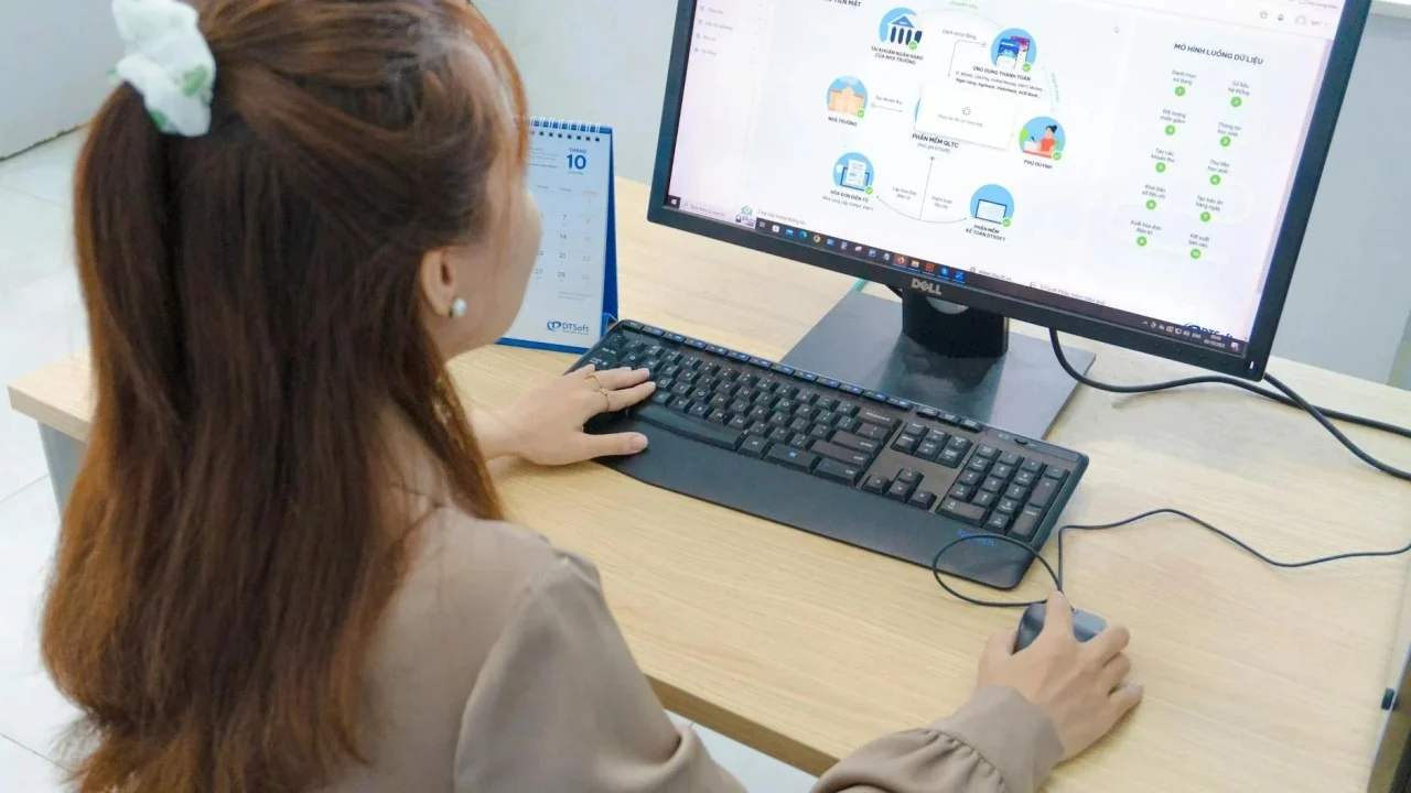 Office Worker Desk Computer