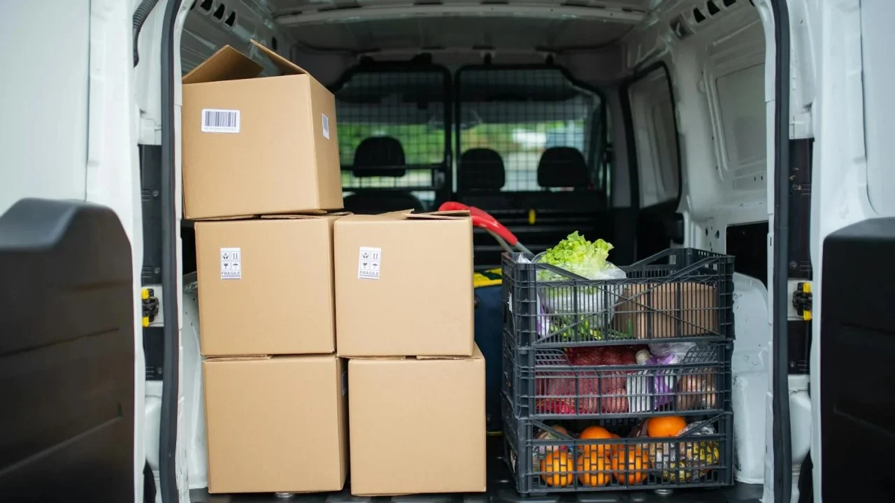 Logistics Warehouse Delivery Van