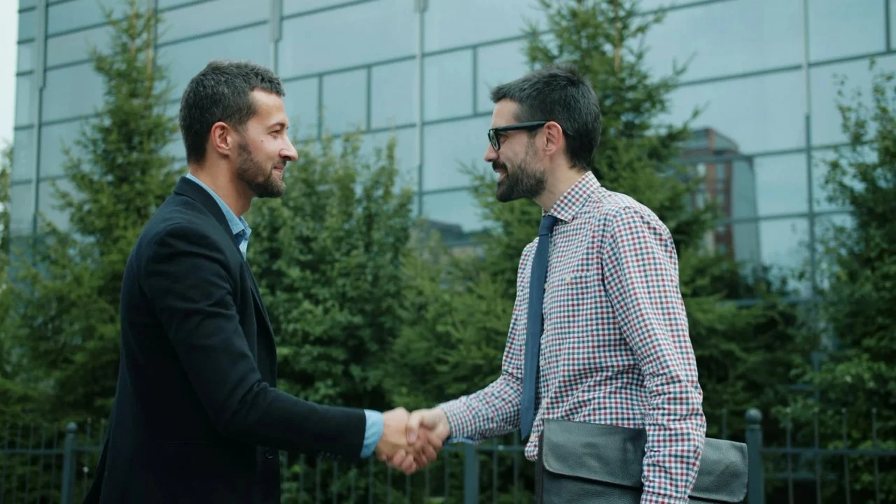 Business Partnership Handshake Contract Agreement