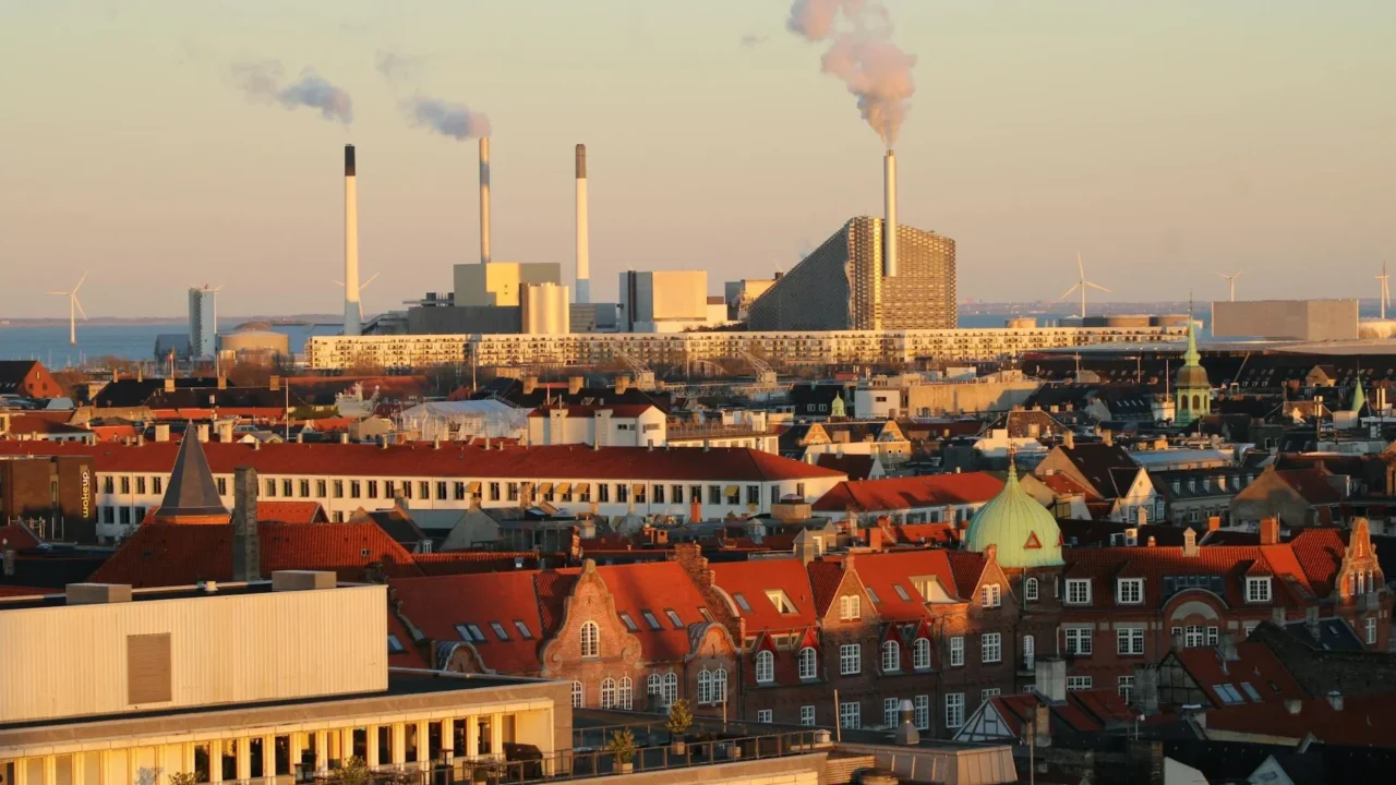 Futuristic Factory Innovation City Skyline