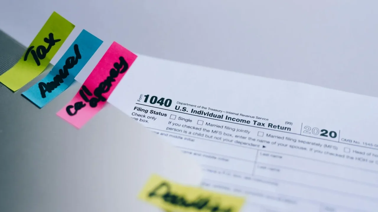 Government Building Handshake Tax Document
