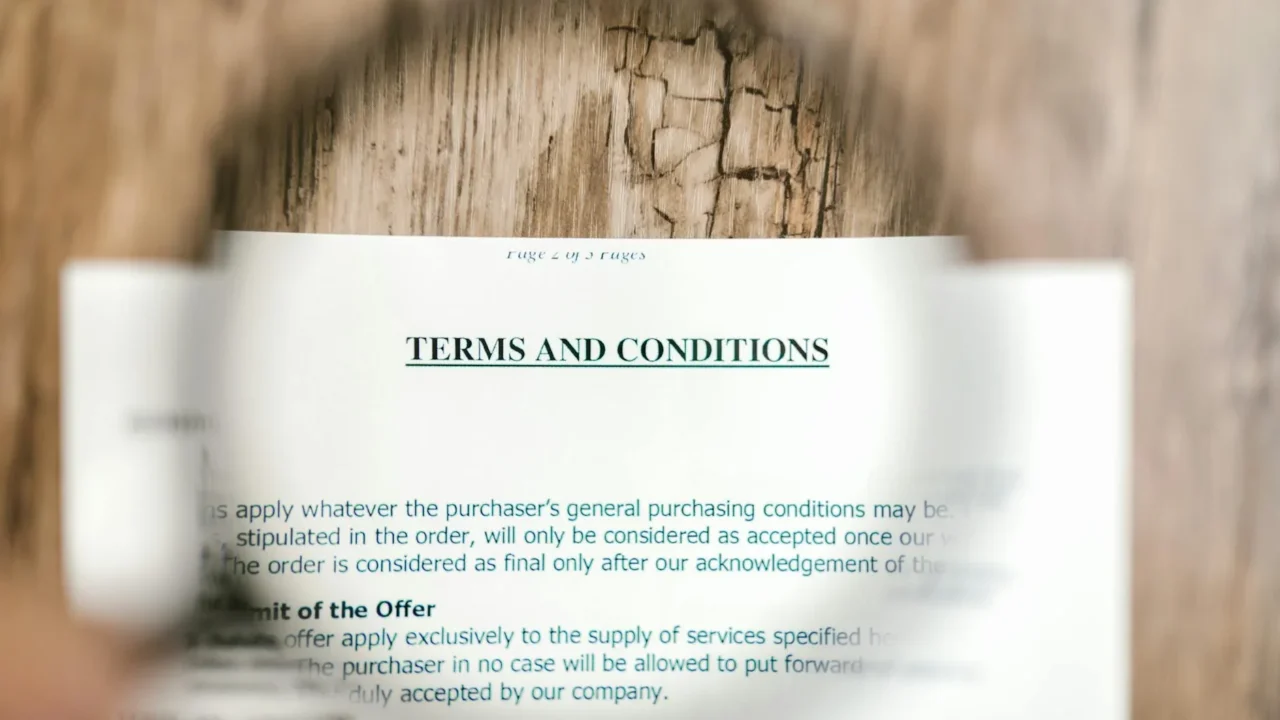 Legal Document Agreement Terms