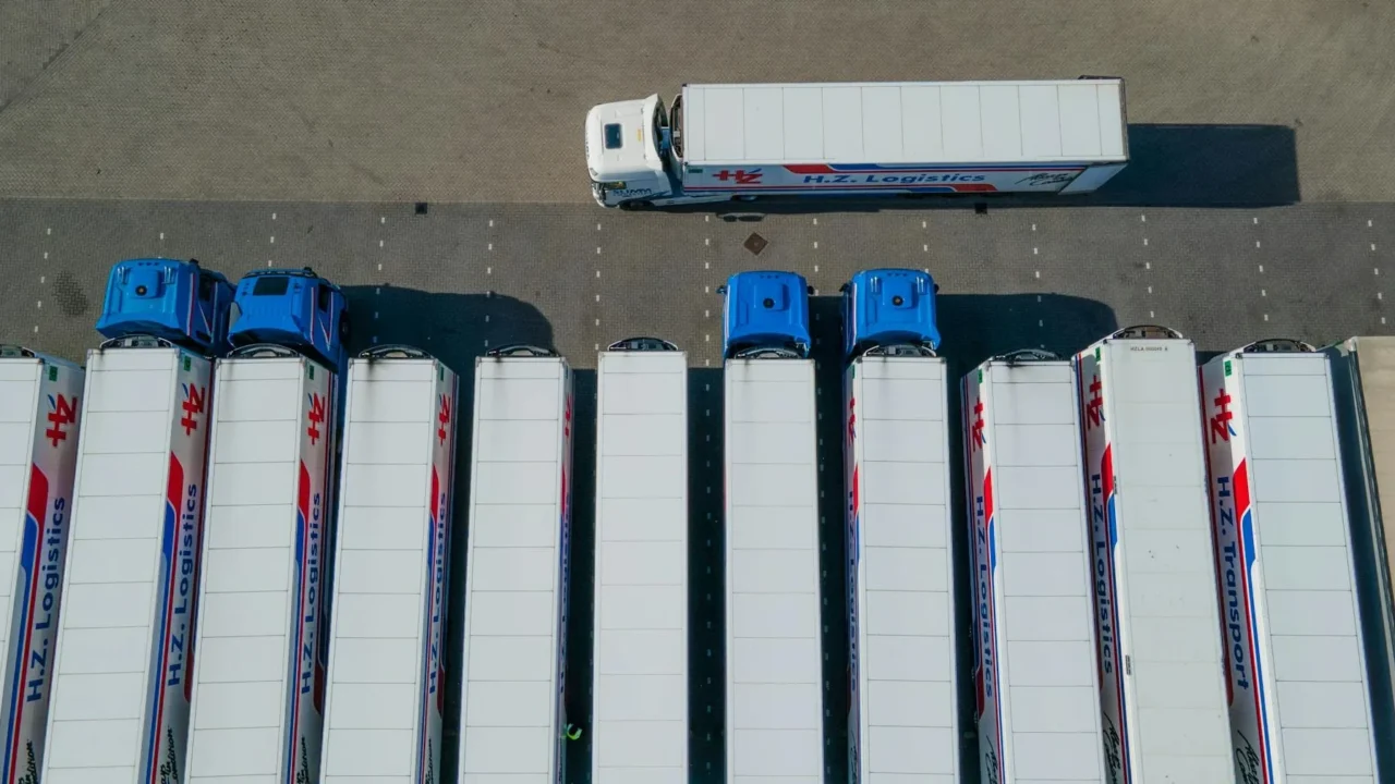 Logistics Hub Cargo Trucks