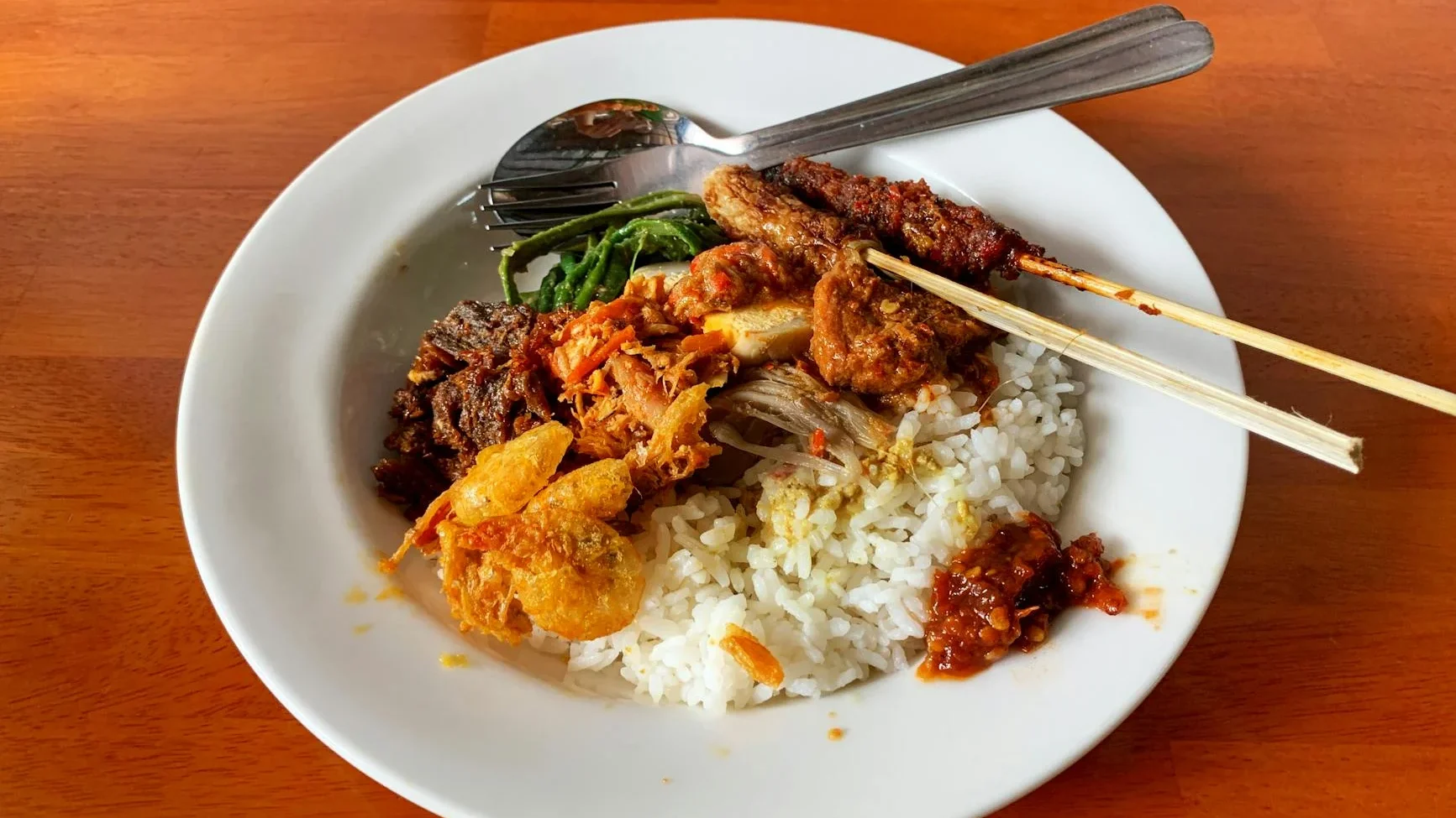 Pecel Rice Traditional Sauce Vegetables
