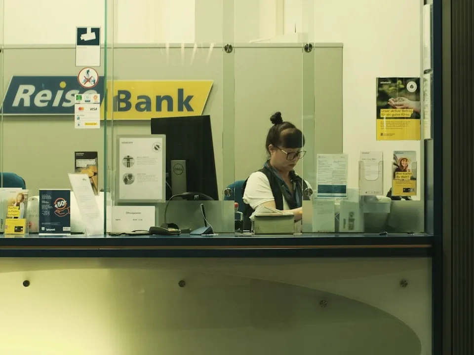 Bank Counter Handshake Deal
