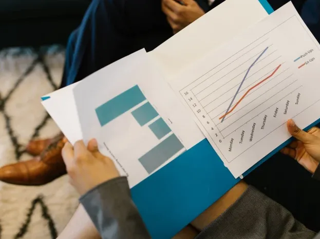 Business Meeting Financial Report Growth Chart - Syarat KUR BRI