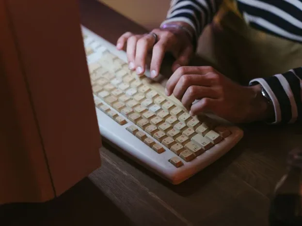 Computer User Typing Keyboard - Domain Murah