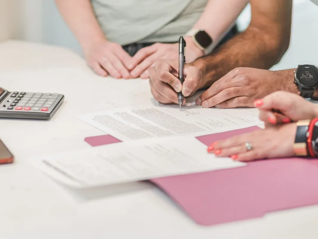 Good Credit Financial Document Handshake - Cicilan Pinjaman